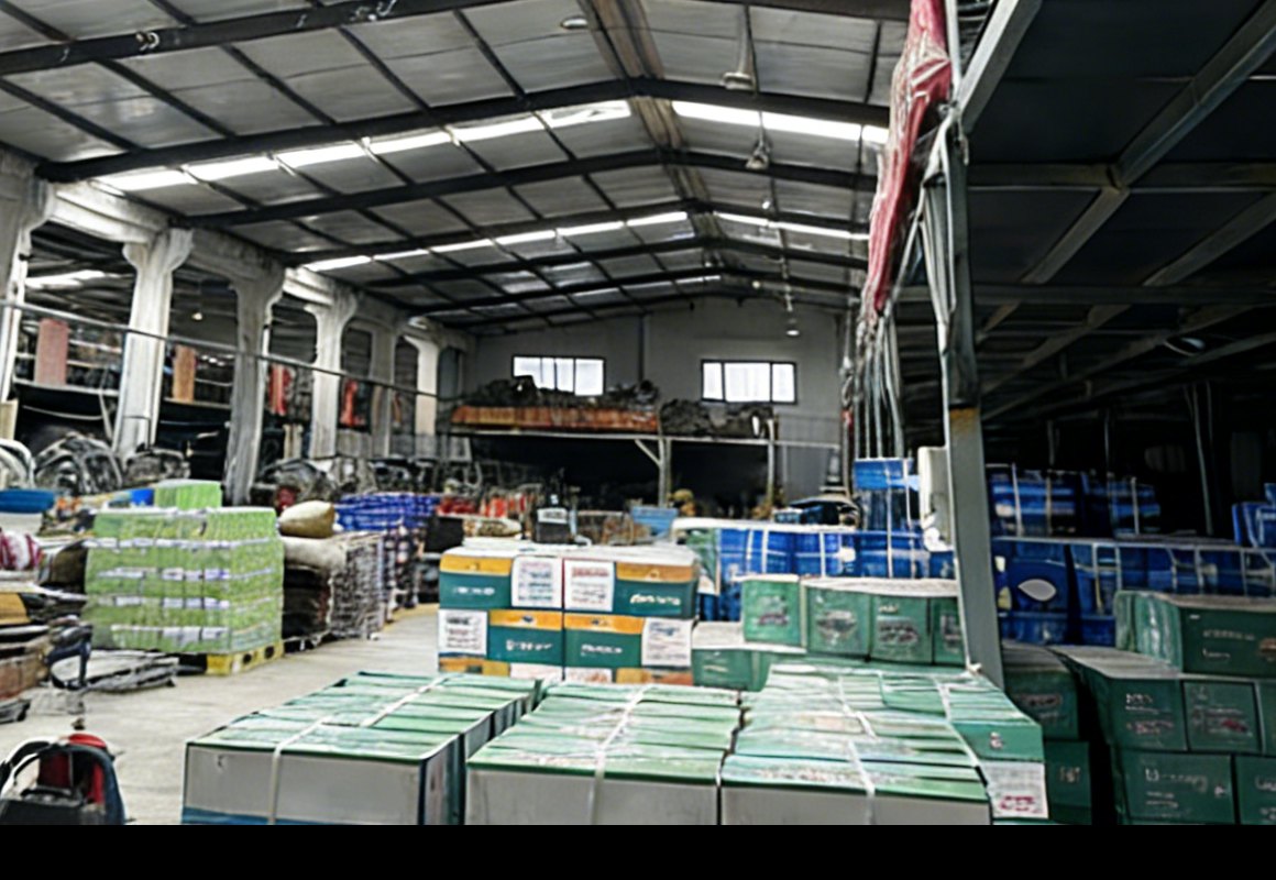 Finished goods warehouse with banded cartons ready for despatch